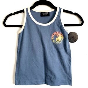 Tiny Whales 100% Cotton “Natural Born Chiller” Graphic Tank Top